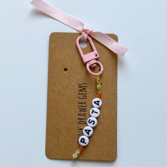 Pasta Beaded Keychain - Picture 3 of 4